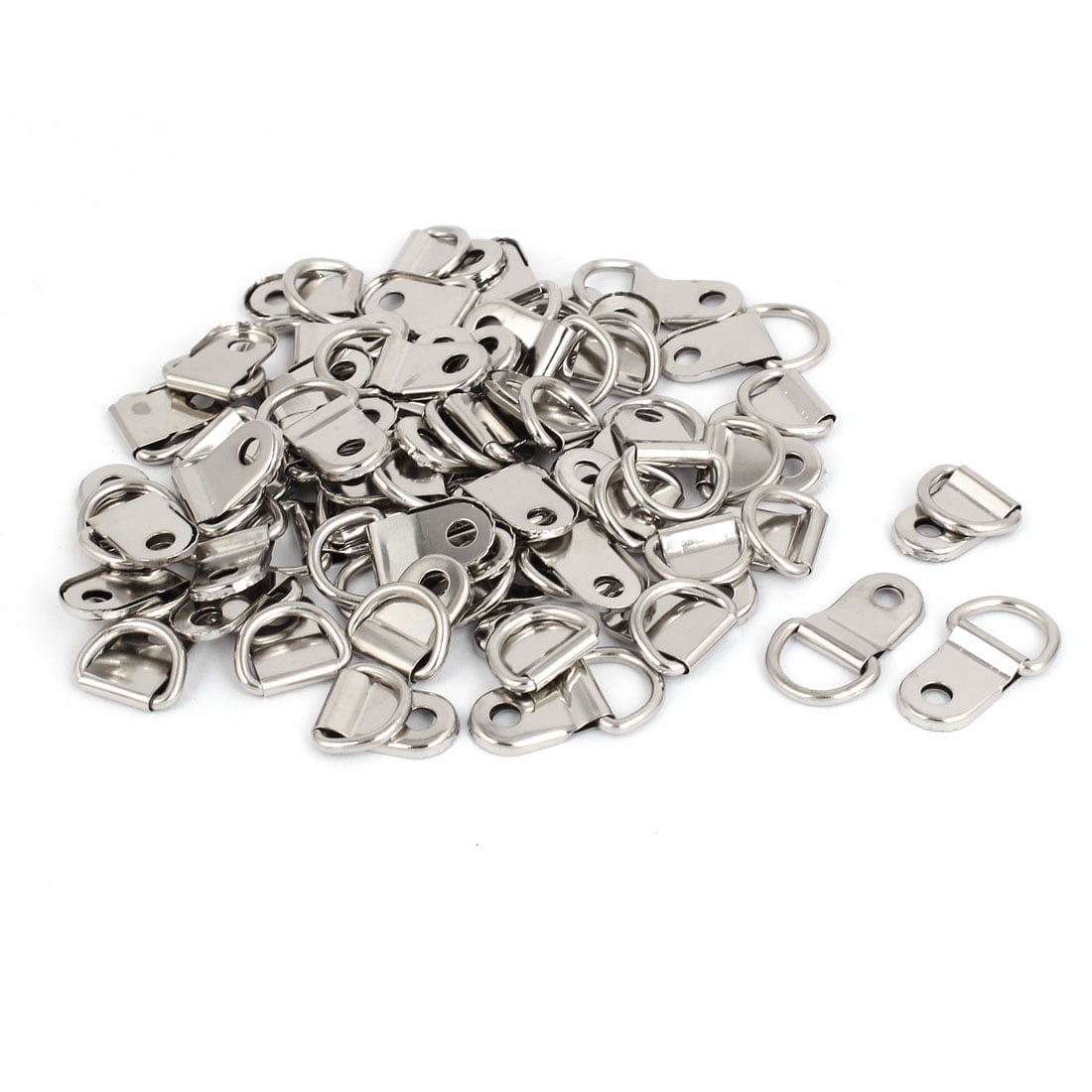 25mm x 15mm Metal DRings Picture Frame Strap Hanging Hangers Hooks 30PCS