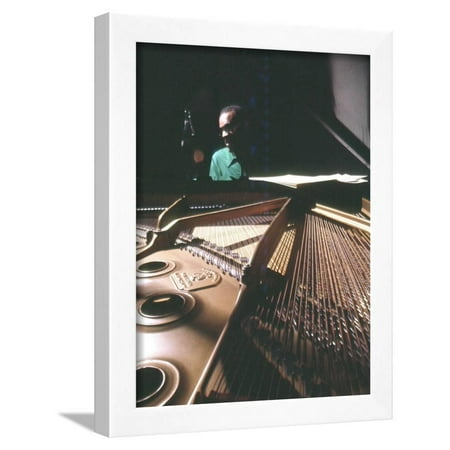 Commercial Radio 1 - Ray Charles Taping a Coca-Cola Radio Commercial, 1967 Framed Print Wall Art