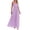 Purple, variant on IROINNID Women's Sleeveless A-Line Dress Square Neck Summer Casual Camis Bandage Vest Long Dress Regular Solid Color Dress
