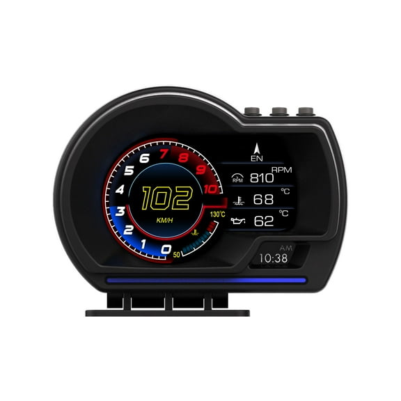 Digital OBD2 GPS Speedometer, Car Hud Head-Up Display, Dual System Car Head Display with MPH Speed Alarm