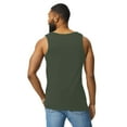 thumbnail image 3 of Gildan Heavy Cotton Tank Top for Men, Classic Fit Bound Neck Sleeveless Tank for Comfort, Forest Green, S, 3 of 4