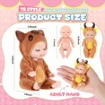 thumbnail image 2 of Mini Reborn Baby Doll Hanaive de 4 pulgadas con ropa, juego de 12, 2 of 7