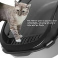thumbnail image 6 of Cat Litter Box Semi-enclosed Thickening Kitty Sandbox High Side Splashproof Pet Bedpans Supplies Pet Toilet Kitten Tray Bedpan, 6 of 10