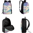 thumbnail image 3 of Adjustable Strap School Backpack 3 Piece/Set Bookbags with Lunch Pouch Pencil Case Swing Panda Designer Knapsack, 3 of 7