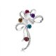 thumbnail image 1 of Nueva personalidad brillante forma de flor hueca decoración de diamantes de imitación broche accesorio regalo de joyería, 1 of 1