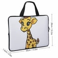 thumbnail image 2 of AWERP Cute Cheerful Chibi Giraffe with a Long Neck Laptop Handle Bag 13inch, 2 of 5