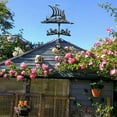 thumbnail image 4 of Decorative Weather Vane Garden Roofs Mount Yard Decoration, Stainless Steel Retro Durable Scene ,, 4 of 6