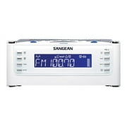 Sangean All in One Weather Atomic AM/FM Dual Alarm Clock Radio with Large Easy to Read Backlit LCD Display