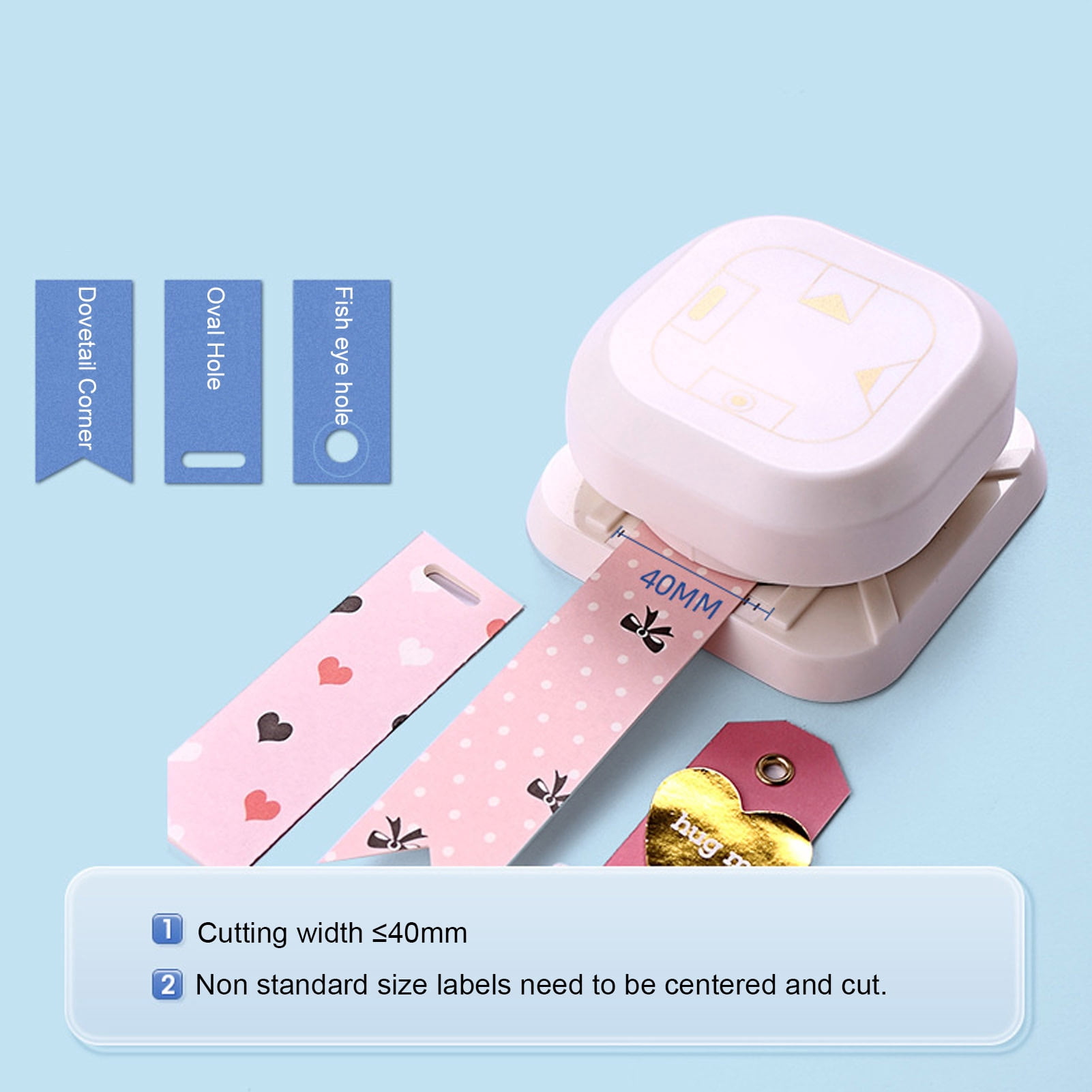 Riousery 4-in-1 Paper Corner Punch Cutter Multifunction Craft Hole Punch for DIY Scrapbooking