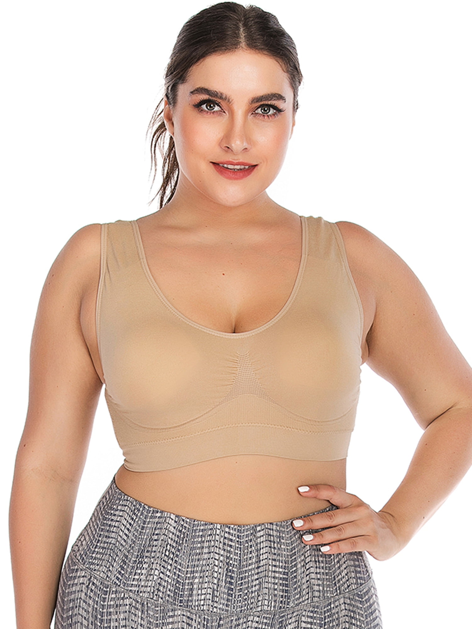 wireless bra with removable pads