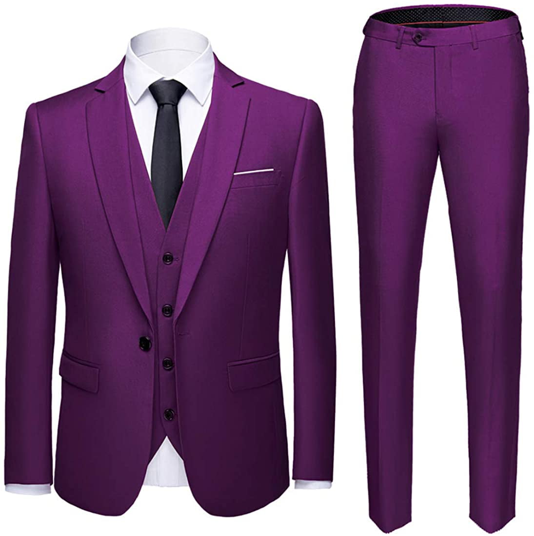 Plyesxale 3 Piece Wedding Suits For Men Slim Fit Men's Suits Formal  Burgundy Green Purple Yellow Red White Man Suit 5XL 6XL Q63 -  OnshopDeals.Com