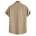 thumbnail image 4 of Mens Short Sleeve Shirt Casual Stand Collar Tops, 4 of 6