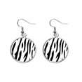 thumbnail image 1 of Pinto Animal Art Grain Illustration Pattern Ear Dangle Silver Drop Earring Jewelry Woman, 1 of 3