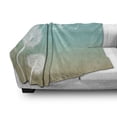 thumbnail image 3 of Dandelion Soft Flannel Fleece Throw Blanket, Blowball Flowers on Wind Blossoming Nature Outdoors of Growth, Cozy Plush for Indoor and Outdoor Use, 50" x 70", Turquoise Tan White, by Ambesonne, 3 of 6