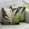 thumbnail image 2 of WERPE  Summer Tropical Green Leaves Chair Cushion Covers Palm Tree Pillowcases Black and White Brown Throw Pillow Cover Home Decor for Living Room Couch Bed 2pcs, 2 of 6