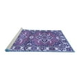 thumbnail image 2 of Ahgly Company Machine Washable Indoor Rectangle Geometric Blue Traditional Area Rugs, 2' x 4', 2 of 4