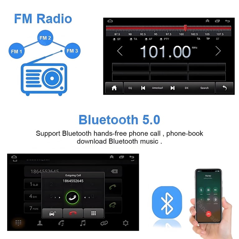 Surakey 9Inch Car Stereo Radio CarPlay Compatible for
