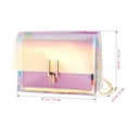 thumbnail image 2 of BESTOYARD Women Transparent Handbag Colorful Chain Bags Rainbow Purses Clear Jelly Mini Bag (Pink), 2 of 5