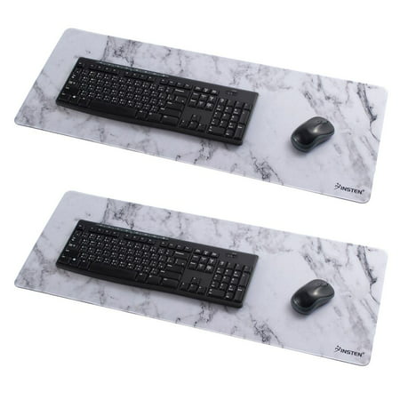 Marble Large Mouse Pad by Insten 2-Pack Marble Design Extended Large Gaming Mouse Pad Long Mat Size: 31