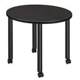 thumbnail image 6 of Kee 30" Round Mobile Breakroom Table- Ash Grey/ Black, 6 of 8