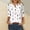 White womens tops, variant on Pimelu Blouses for Women Tops for Women Womens 3/4 Sleeve Shirts Fashion Floral Print Button up V Neck Tees Summer Ladies Girls Lightweight Loose Fit Blouses