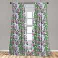thumbnail image 5 of Ambesonne Lilac Curtains, Bouquets of Fresh Flowers, Pair of 28"x95", Pale Blue Lilac, 5 of 5