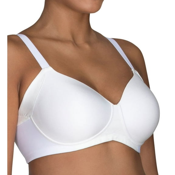 Women's Vanity Fair 71267 Beauty Back Side Smoother Full Figure Wirefree Bra (Star White 44D)
