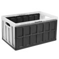 thumbnail image 1 of 46L Translucent Collapsible Storage Bin with No Lid - Clear/Black - 1pk, 1 of 5