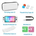 thumbnail image 2 of Carrying Case for Switch OLED, 11 in 1 Accessories Kit for Nintendo Switch OLED with Transparent Hard Protective Case, HD Switch Screen Protector and Thumb Grip Caps, 2 of 9