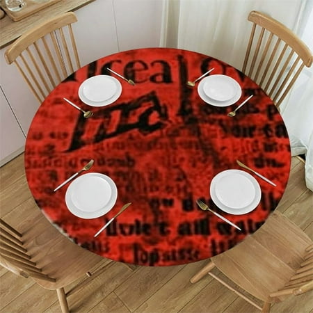 

Patifu Languages Round Tablecloth 100% Polyester Stain-Resistant Washable for Restaurants Parties Mother s Day Table Cloth 46 -50