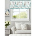 thumbnail image 3 of Curtain Valance for Windows,Nautical Anchor Starfish Lighthouse Kitchen Valances Rod Pocket Short Curtains,Ocean Shell Vintage Teal Stripe Window Treatment Panel for Bedroom Bathroom 42"x12", 3 of 7