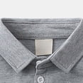 thumbnail image 5 of Zanarzt Boys Dress Shirts Kids Shirt Boys Girls Short Sleeve Button Down Shirts Summer Casual Blouse Grey,3-4 Years, 5 of 9