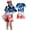 Sky Blue, variant on Grblisyd 4th of July Dresses for Girls Red White and Blue USA Patriotic Dress American Flag Crew Neck Short Sleeve A Line Dress Size 7
