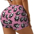thumbnail image 2 of Xecao Cute Panda Print Workout Shorts for Women Soft Smooth Gym Yoga Scrunch Active Tennis Workout Running Shorts, 2 of 9