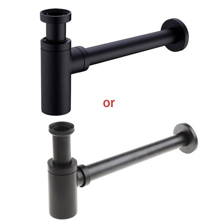 

AOOOWER Basin Sink Drain Sewer Downflow Pipe Bottle Trap Drain Deodorization Brushed Bla
