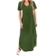 thumbnail image 1 of Vestido Corto para las Mujeres de Verano Color Sólido Cuello en V Vestido de Bolsillo de Manga Corta, Vestido de Verano Casual de las Mujeres para las Salidas de Primavera, 1 of 7