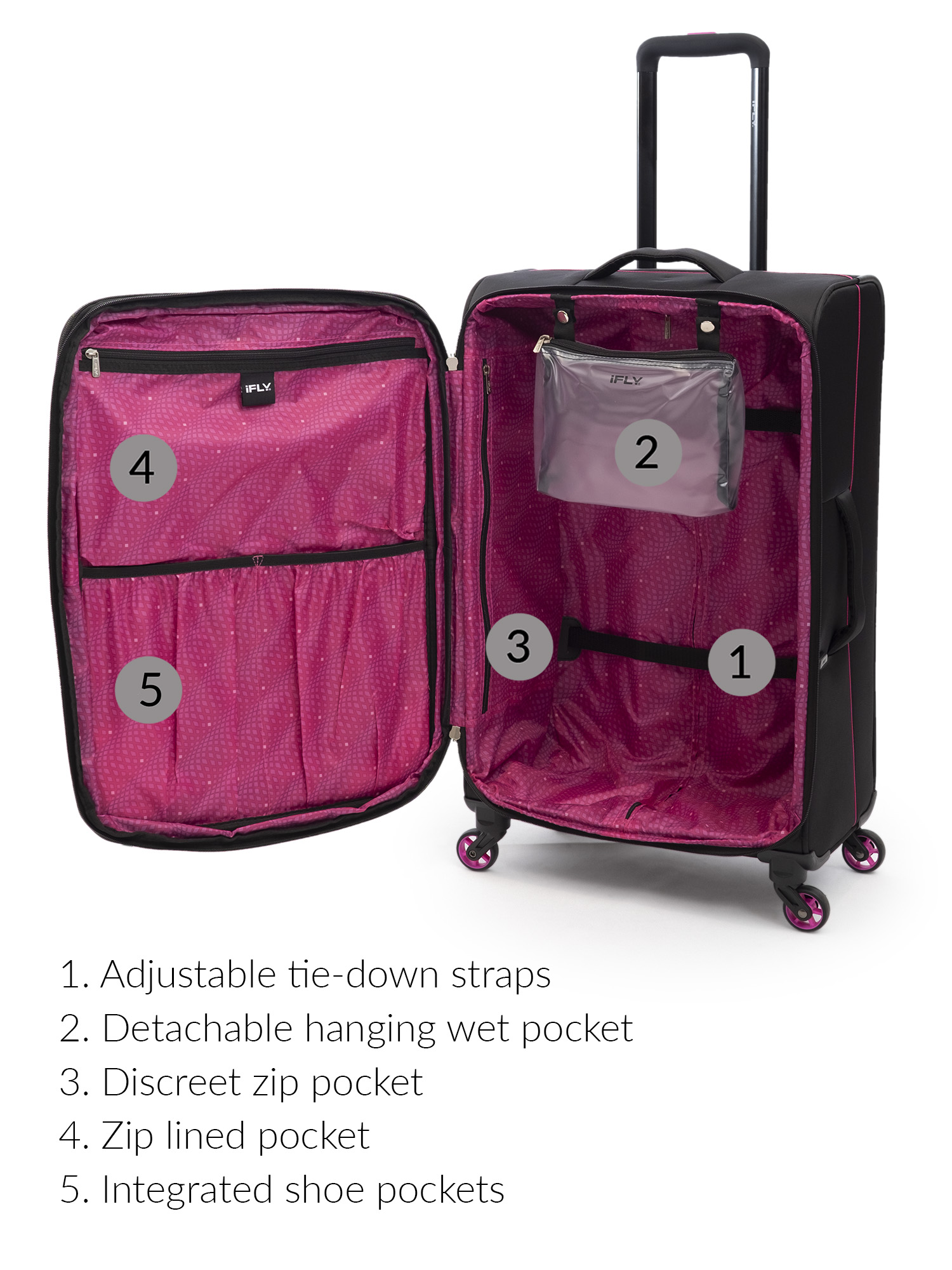 Ifly pink luggage Clearance