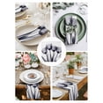thumbnail image 4 of nqOlkjepod Grey Tulip Cloth Napkins Set of 6 Reusable Dinner Napkins, Farmhouse Elegant Flowers Botanical Cocktail Napkin Washable Table Napkins for Wedding/Holiday Party/Baby Shower 20"x20", 4 of 8
