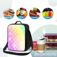 thumbnail image 4 of Xecao Fish Scale Print Lunch Bag - Durable, Double-Insulated Lunch Bag, Holds Lunch Box, Water Bottle, & Snacks,Leakproof Cooler Tote Bag, 4 of 7
