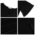 thumbnail image 6 of UVN Blouses for Women V Neck Half Bell Sleeve Shirts Summer Ladies Casual Flowy Tunic Tops, 6 of 9