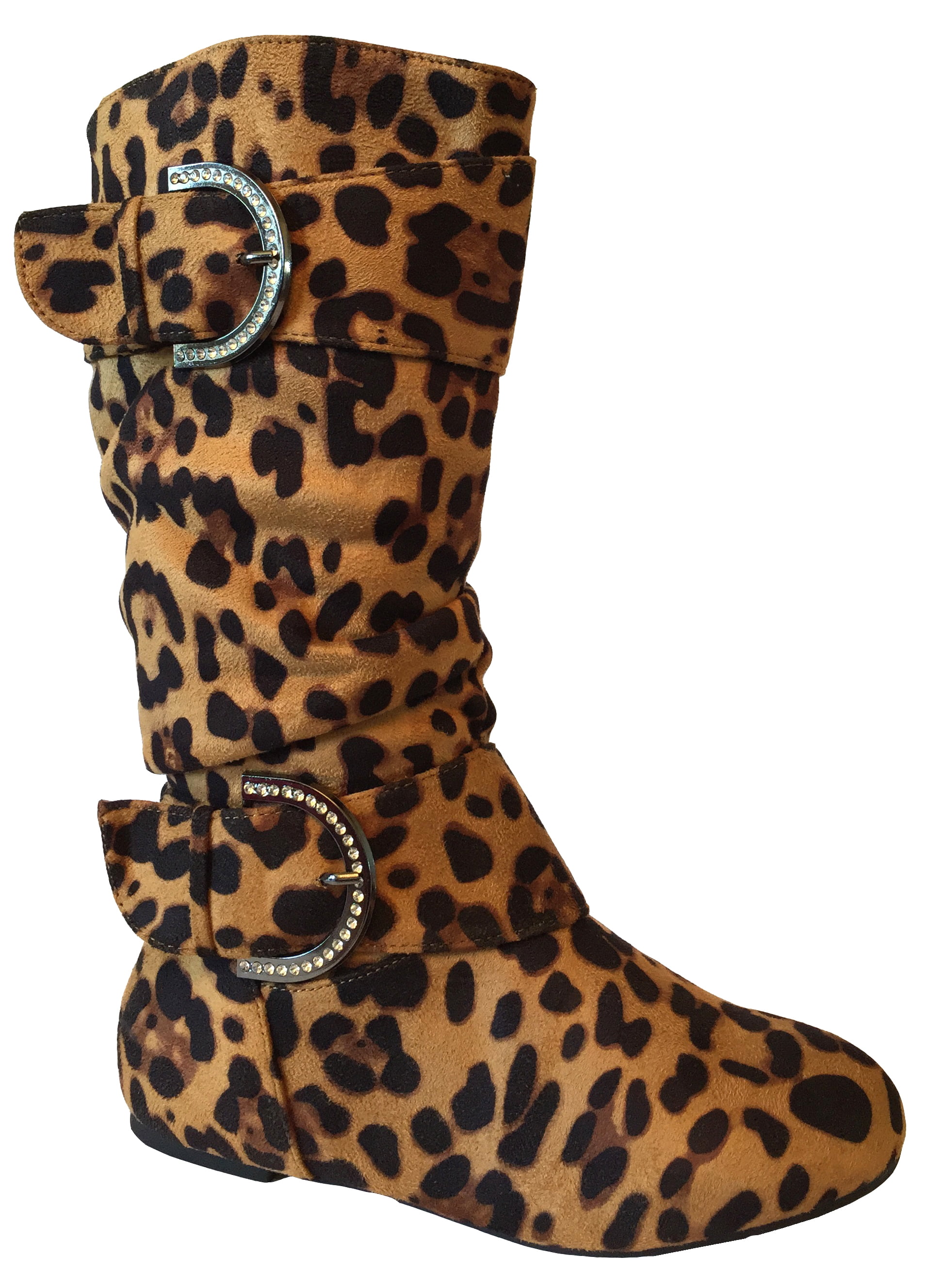 kids leopard boots
