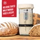 thumbnail image 5 of KneadAce Tarro de inicio de masa madre con banda de alimentación marcada con fecha, termómetro, raspador de tarro de masa madre, cubierta de tela cosida y tapa de metal, kit de inicio de masa madre, 5 of 5