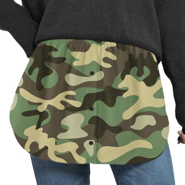 Minifalda con banda elástica informal ajustada para cintura con botones estampados a la moda para mujer Wmkox8yi FGJ1223