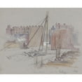 thumbnail image 2 of Jan Hoynck van Papendrecht 18x15 Gold Ornate Wood Frame and Double Matted Museum Art Print Titled - Heiwerkzaams on the Van Eeghenstraat, Behind the Parkweg (1893), 2 of 4