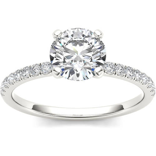 1 Carat T.W. Diamond Classic 14kt White Gold Engagement Ring - Walmart.com