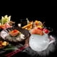 thumbnail image 5 of Juego de 1 ensaladera de vidrio para servir alimentos con recipiente para hielo seco para bar, 5 of 8