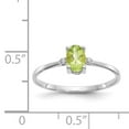 thumbnail image 5 of Primal Gold 10 Karat White Gold Genuine Diamond and Peridot Birthstone Ring, 5 of 7