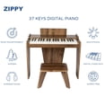 thumbnail image 2 of Piano digital ZIPPY Kids de 37 teclas con banco y cancionero, color nogal, 2 of 5