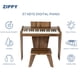 thumbnail image 2 of Piano digital ZIPPY Kids de 37 teclas con banco y cancionero, color nogal, 2 of 5