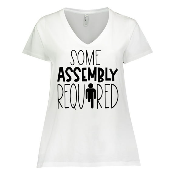 Inktastic Some Assembly Required Right Leg Amputee Women's Plus Size V-Neck T-Shirt